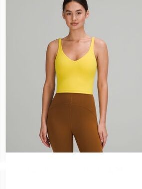 lululemon athletica Yellow V-Neck Cropped Tank